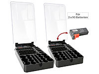 tka Köbele Akkutechnik 2er-Set 2in1-Batterie-Organizer für jeweils 93 Batterien; Alkaline-Batterien Micro (AAA) Alkaline-Batterien Micro (AAA) 