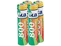 tka Köbele Akkutechnik 800 mAh Hybrid-Akku AAA Micro "Aeonium-Powercell" 4er-Set; Alkaline-Batterien Micro (AAA) Alkaline-Batterien Micro (AAA) Alkaline-Batterien Micro (AAA) 