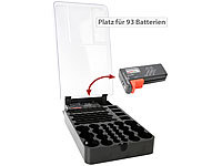 tka Köbele Akkutechnik 2in1-Batterie-Organizer für 93 Batterien, mit Batterie-Tester & Deckel; Alkaline-Batterien Micro (AAA) Alkaline-Batterien Micro (AAA) Alkaline-Batterien Micro (AAA) 
