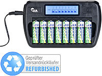 tka Köbele Akkutechnik Ladegerät für 8 AA(A)-Akkus, LCD-Display Versandrückläufer; Alkaline-Batterien Micro (AAA), Batterie-Organizer 