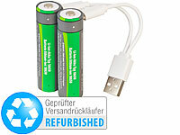 tka Köbele Akkutechnik; Li-Ion-Akkus Typ 18650, Li-Ion-Akkus Typ AAA, mit USB-Ladefunktion