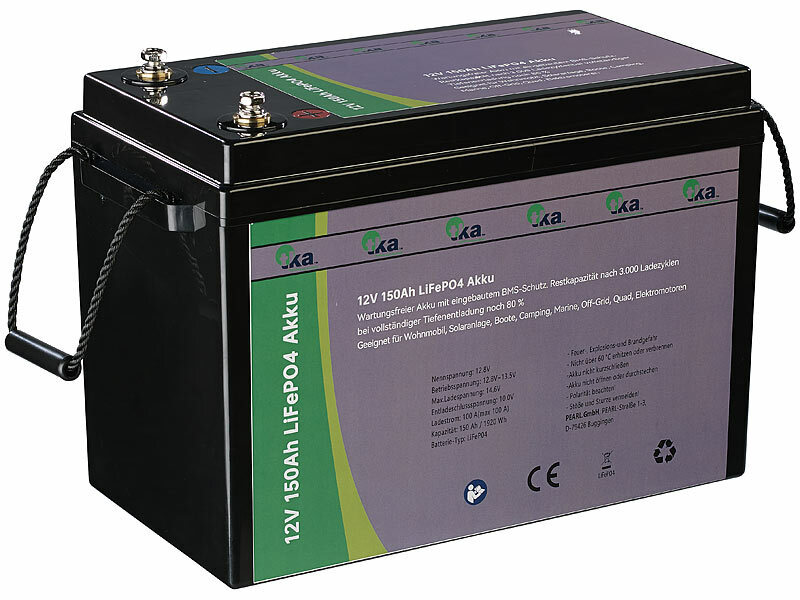 Q-Batteries Lithium Akku 12-150 12,8V 150Ah 1920Wh LiFePO4 Lithium-Eisenphosphat, Versorgungsbatterie, Caravan, Batterien für