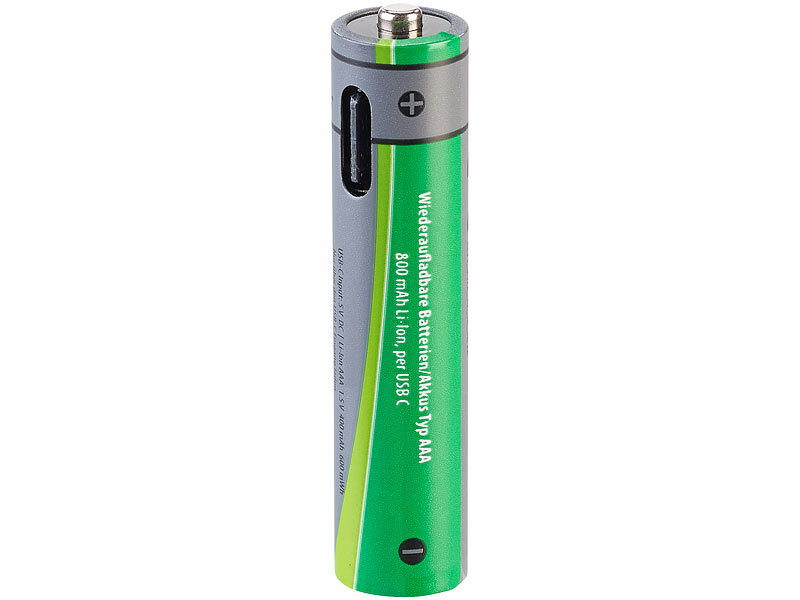 ; Alkaline-Batterien Micro (AAA), Li-Ion-Akkus Typ AA, mit USB-Ladefunktion Alkaline-Batterien Micro (AAA), Li-Ion-Akkus Typ AA, mit USB-Ladefunktion Alkaline-Batterien Micro (AAA), Li-Ion-Akkus Typ AA, mit USB-Ladefunktion 